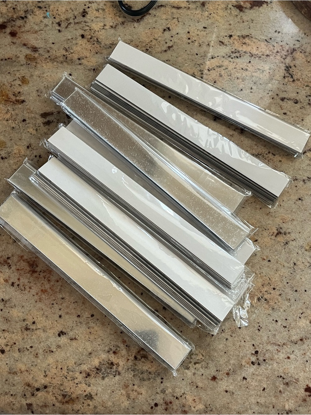 Silver Mirror Craft Mosaic Tiles - Pack of Strips